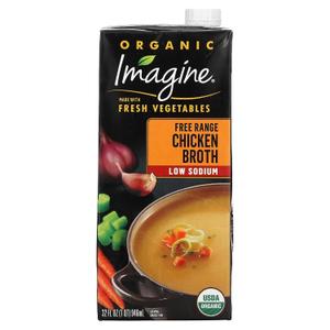 Imagine Free Range Chicken Broth, Organic, Low Sodium, 32 oz (32 Ounce (Pack of 1))