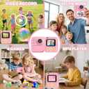 Instant Print Camera for Kids, 1080P Video Camera with 3 Print Rolls, 32GB Card & Cute Cover, Gift for Girls Boys Age 3-12, Toddler Digital Camera with Games, Filters, Music Pink