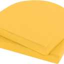 Topotdor Outdoor Chair Cushions Set of 2, 17"x16"x2" Waterproof Patio Chair Cushions for Outdoor Furniture, Round Corner Outdoor Seat Cushions Color Fastness Chair Pads with Ties, Yellow (17"x16"x2"(2 Pack-U Shaped))