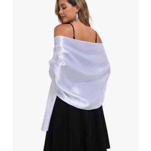 Shawls and Wraps for Evening Dresses Satin Women Long Scarf Wedding Guest Shawl