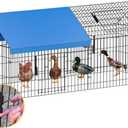 INJOPEXI Metal Chicken Coop 71.7"30"31" Chicken Runs for Yard with Cover Chicken Playpen Enclosure Chicken Pen Kennel Duck Coop Cage Hutch Fence for Outdoor Backyard Farm Rabbit Small Animal Poultry