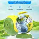 Bubble Machine, Automatic Bubbles Blower, 360 Rotation, 75 Adjustment, LED Light, with Handle - Bubble Toys for Kids, Toddlers - Gifts for Boys, Halloween, Outdoor, Birthday, Party Use