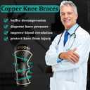 Copper Knee Braces for Women and Men 2 Pack, Knee Compression Sleeve for Knee Pain, Arthritis,ACL, Meniscus Tear, Joint Pain Relief, Knee Support for Running, Working Out, Fitness, Weightlifting (Black, L)