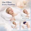 New Cloud Pillow, Ergonomic Memory Foam Pillow, Adjustable Cervical Neck Support Pillow with Breathable Pillowcase for Side Back Stomach Sleepers