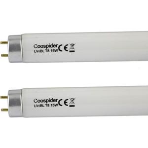 COOSPIDER 2-Pack 15W U/V BL CFL Compact Light Bulb for 30W Electric Zapper Replacement Straight Tube T8 F15 18 Inch