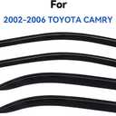 Window Visors Rain Guards Shield for 2002-2006 Toyota Camry, Out-Channel Window Vent Wind Deflectors Visors Shades for 02-06 Camry
