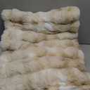 BEDELITE Faux Fur Throw Blanket for Couch, Decorative Tie-Dye Khaki Plush Bubble Blanket - Super Soft & Cozy Fluffy Faux Rabbit Fur Blanket for Women Gift, 60x80 Inches