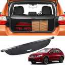 Retractable Cargo Cover for 2014-2016 Subaru Impreza & 2013-2017 Crosstrek XV Black Trunk Cover Accessories