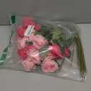 20PCS Artificial Roses with Long Stems - Realistic Silk Flowers, Fake Roses Real Touch Bouquet Roses for Valentine's Day, Home Decor, Bridal Wedding, Faux Rose Flowers (Hot Pink&Pink)