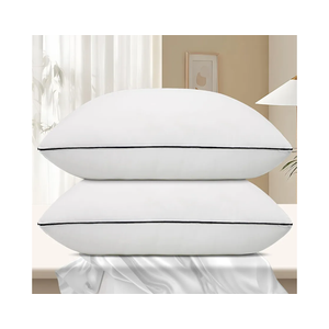 Hotel Collection Bed Pillows for Sleeping 2 Pack Standard Size Cooling Pillows Set of 2 for Back, Stomach or Side Sleepers, Super Soft Down Alternative Microfiber Filled Pillows