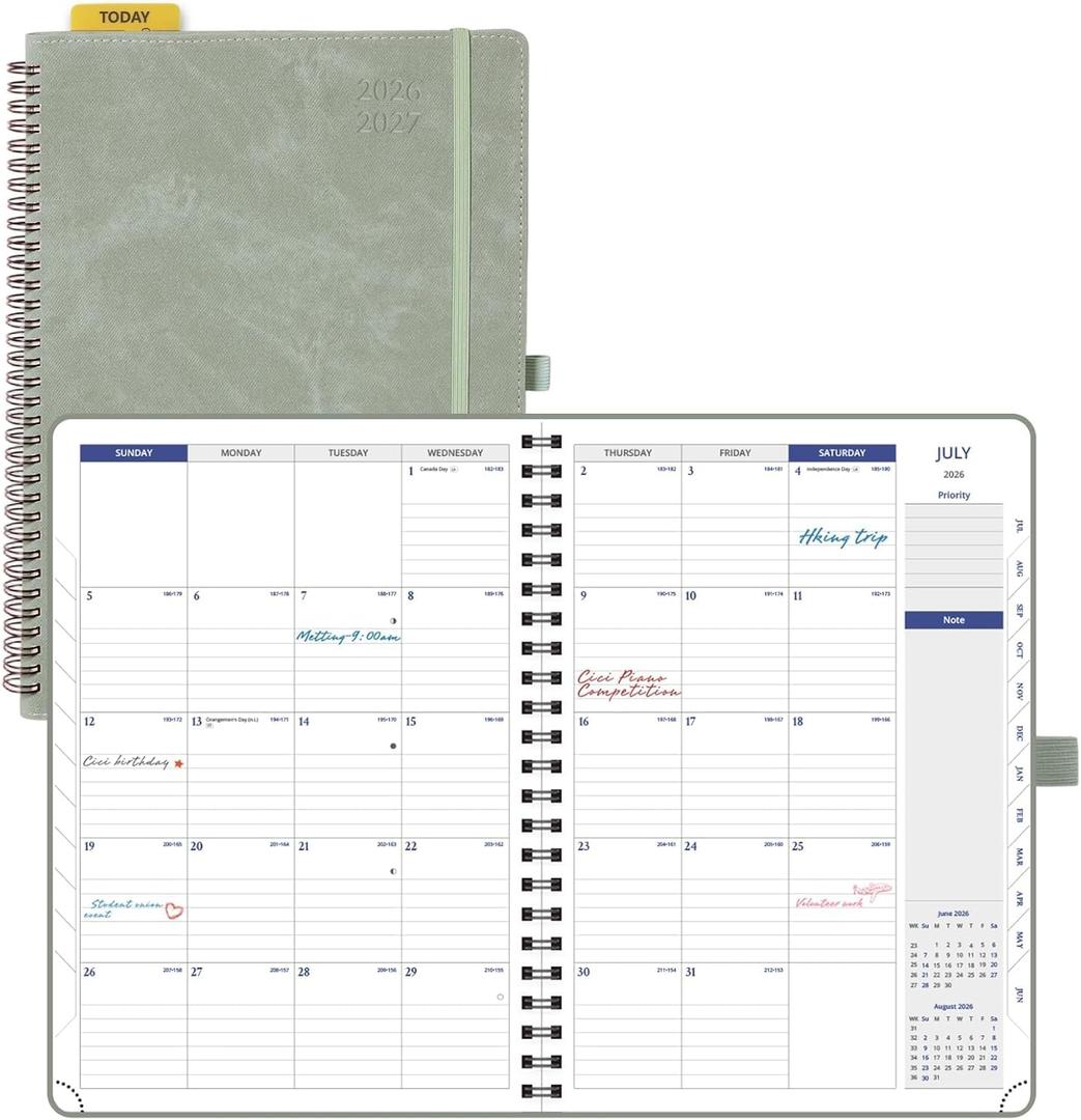 POPRUN 2026-2027 Monthly Planner, 8.25" x 11.75",16 Month Apr 2026-Jul 2027