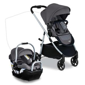 Britax Willow Grove SC Baby Travel System, Infant Car Seat and Stroller Combo with Alpine Base, ClickTight Technology, SafeWash, Pindot Stone MFD:  2024-12-30
