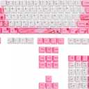 GTSP 104 Pink Keycaps Cute Japanese Custom Gaming keycap Set of Dye-Sub OEM Profile for Cherry Mx Gateron Kailh Switch 87/104 60% Mechanical Keyboard (Pink)