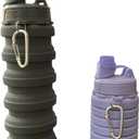 Collapsible Water Bottles Travel water bottle Sports Portable Sport Water Bottle Reusable Water Bottles comes with mountaineering Buckle 500ml silicone Water-proof camping water bottle