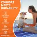 Everlasting Comfort Large Beach Blanket Waterproof & Sandproof - 128 x 108 /10.7ft x 9ft - Lightweight Picnic Mat, Camping Necessities for 10 People - Accessories for Outdoor Festivals - Blue