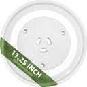 11.25" Microwave Glass Plate Replacement Compatible with GE WB49X10097 WB49X10034 Samsung DE74-20102D DE63-00536A DE63-00624A and 11 3/8" Panasonic Microwave Glass plate Replace (11.25" Big Coupler Hole)