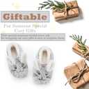 Cozylook Cute Animal House Slippers - Fuzzy Warm Bedroom Slipper Socks Non-Slip Grippers with Funny Face Designs, Fun Christmas Gifts Unique (11-13 Little Kid, Grey Bunny)