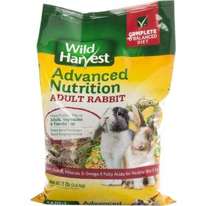 Wild Harvest Advanced Nutrition Diet For Adult Rabbits, 8 Lbs (EXP 09/30/26)