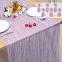 6 Pack Cheesecloth Table Runner 10Ft Christmas Gauze Boho Table Runners for Wedding Decor Bridal Shower Decorations Baby Shower Party(35" x 120")