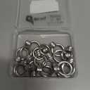 30 Pcs 1/4" UNC Marine Stainless Steel 316 Lifting Eye Nut Bulk Hardware Ring Shaped Eye Bolt for Engineering Construction and Industrial