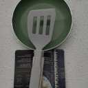 BKLYN Steel Mini Round Nonstick Fry Pan And Nylon Slotted Turner Set Green