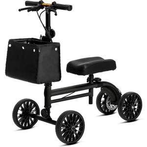 Steerable Knee Scooter Walker for Adults, Black
Foldable Knee Walker For Foot Surgery, Broken Ankle, Foot Injuries, Crutch Alternative, Includes Basket