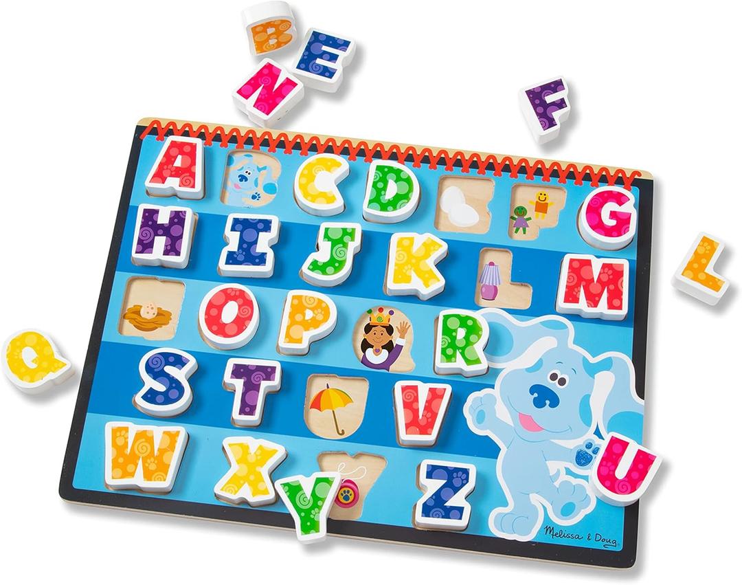Melissa & Doug Blue's Clues & You! Wooden Chunky Puzzle - Alphabet (26 Pieces), Multi