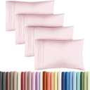 Queen Pillow Cases Set of 4 - Ultra Soft Hotel Quality Pillowcase Covers - Comfy, Cozy & Wrinkle Free - Shrinkage and Fade Resistant - Machine Washable Pillow Protectors - 4 Piece Set - Lavender Pink