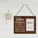 Nurawo 5th Year Anniversary Wedding Gifts Photo Frame, 5 Anniversary Picture Frame Gifts for Couples Wife Husband Five Years Anniversary (4x6 Inch Photo)