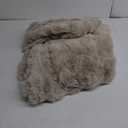 PHF Luxury Faux Rabbit Fur Throw Blanket, Ultra Soft Fluffy Plush Cozy Warm Bubble Blanket for Bed, Couch, Chair, Sofa Decorative, Thick Reversible Throw Suitable for Fall & Winter, 50" x 60", Oak