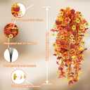 Artificial Hanging Flowers for Outdoor Fall Decoration, 6Pcs Faux Silk Daisy UV Resistant Look Real for Outside Home Indoor Planter Porch Window Yard Mums Autumn Decor (Yellow Sunset Orange)