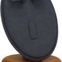 Elegant Jewelry Display Stand Microfiber & Wood Earring, Ring, Necklace Rack, Storage Tray Compact and Stylish Blue Cabinet