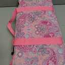 American Mahjong Game Set, 166 White Tiles, 4 All-in-One Color Rack/Pushers, Complete Mahjong Set with Pink Printed Carrying Bag