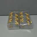 2 x Gold Bow Shower Curtain Hooks Rings Bow Knot Decorative Shower Curtain Hooks Cute Resin Hanger for Bathroom Metal Sparkle Art Decor 12 PCS