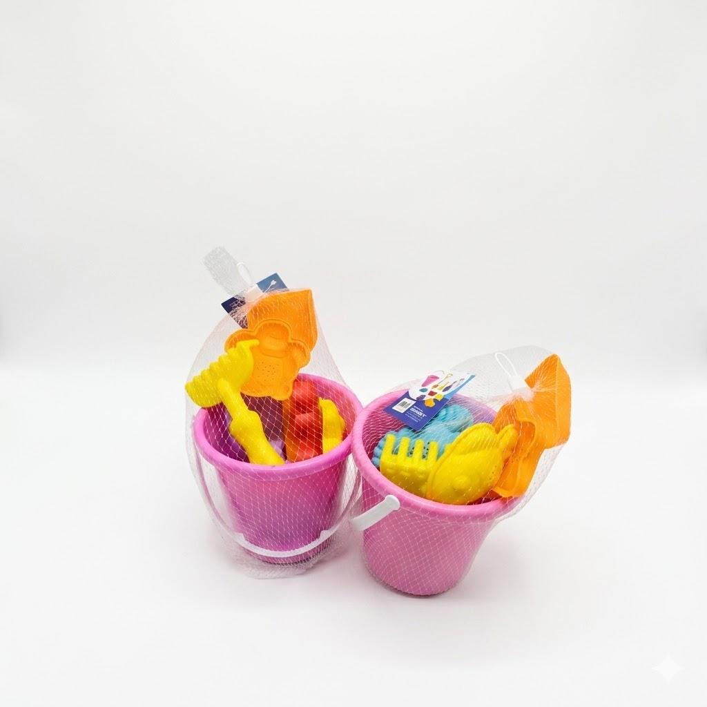 Sand Toy Bucket Pink 2 pack