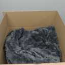 Lotus Karen Faux Fur Blanket Tie-Dye Dark Gray Twin Size - Big Bubble Rabbit Fluff Throw for Couch Small Fluffy Fuzzy Cozy Thick Furry Plush Shaggy Blankets 108x90 Inches