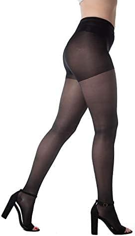 Medicella Open Toe Compression Pantyhose for Women 20-30 mmHg Made in USA Medical Quality Waist Sheer Stocking Circulation Travel & Daily Wear(X-Large, Black) (Black, XL)