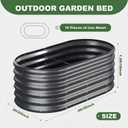 AHEONLAR 3 Pack 4×2×1.5ft Galvanized Raised Garden Bed Outdoor, Sturdy Planter Boxes for Vegetables, Fruits, Flowers and Plants, Easy Assembly, Grey, 4x2x1.5ft