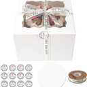 28Packs 7x7x5 Inch Small Cake Boxes, White Bakery Boxes with Window, 7 inch Cake Containers with Lids for Easter and Mother's Day Cheesecake, Cakes.(7 * 7 * 5inch/28pcs)