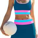 popvil High Waisted Bikini Sets for Women Tummy Control Swimsuits 3 Piece Bathing Suits Neon Swimwear with Skirt 2026, Large