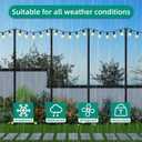 String Light Poles, 4 Pack 10Ft Outdoor Metal Poles for Patio Decor Garden Backyard Yard Front Porch Outside Decorations