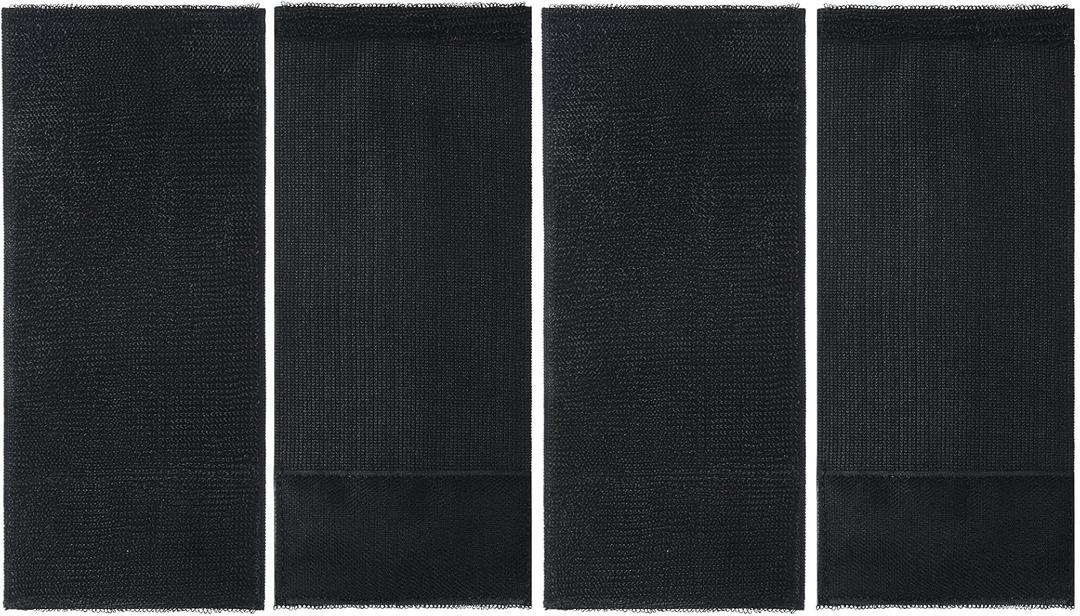 Geiserailie 4 Pcs Extender Strap Reusable Ice Belt Extender Strap Multipurpose Elastic Hook and Loop Extension for Ice Pack Black Back/Knee/Ankle Braces, Vests, Wraps, and Belts (2 x 8 Inch)