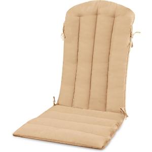 YEFU Adirondack Chair Cushion, Rocking Chair Cushions with Straps, Folding Patio Chair Pad for Indoor and Outdoor, 19.7x18.9x1.5 Inch, Light Brown