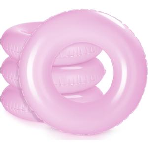 ShinyRelief 4 Pcs Inflatable Pool Floats 33 Inch Swim Rings for Adults Colorful Swim Inner Tube Swimming Ring Raft Float Toys for Beach Swimming Pool Party Supplies(Light Purple) (Outer diameter: about 33")