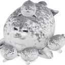 KMUYSL Toys for Ages 0 1 2 3 4 5 6 7 8+ Years  Plush Mommy Stuffed Animal with 4 Babies in Her Tummy, Soft Plush Toys Set, Christmas Birthday Gifts for Girls Boys Baby, Toddler, Kids (Seal Toys)