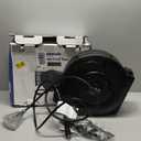 DEWENWILS 75FT Extension Cord Reel, 14/3C SJTOW Retractable Extension Cord Reel, Lighted Triple Outlets, 10A Circuit Breaker, Heavy Duty Power Cord, UL Listed, Ceiling/Wall Mount (Black)