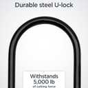 Schwinn Bike U-Lock with Keys, 12 mm x 7.5 inches, Black, Vinyl Coated Steel Shackle, Mounting Bracket for Storage and Transport, Anti Theft Protection, Shackle Bike Lock for Security