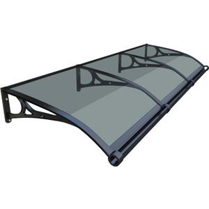 HIAPES Awning for Door Entrance, Awnings for Doors, Window Awnings Exterior Polycarbonate Cover Outdoor Front Door Patio UV/Rain/Snow Protection, Door Awnings Exterior for Porch/Patio/Deck