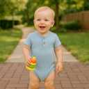 ROMPERINBOX Bamboo Onsies Baby Boy Short Sleeve 2 Pack Baby Bodysuit for Newborn Infant 6-9 Months, Viscose from Bamboo