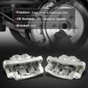 2 x cciyu Front Left & Right Disc Brake Calipers With Bracket 18B4689 18B4688